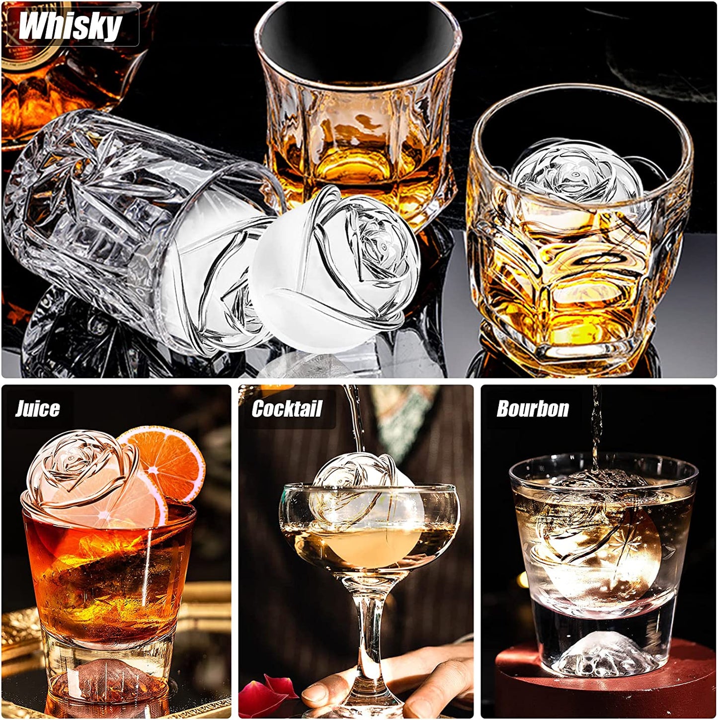 Rose Ice Molds