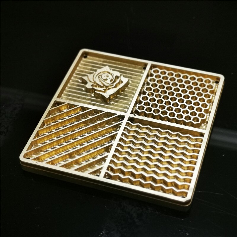 Brass Rose & Honeycomb Ice Stamp Plate